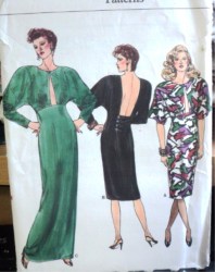 9481 EMPIRE SLIT FRONT/OPEN DRAPE BK DRESS LENGTHS PATTERN  6-10